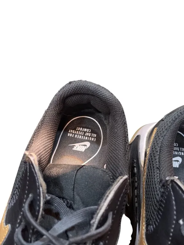 Nike Air Max Excee womans black gold leather low top sneakers sz 9.6 SKU 10-391 - Image 9