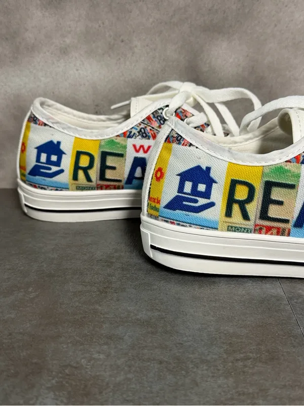 Realtor Canvas Sneakers Women's Size 8 White/Multicolor - Image 11