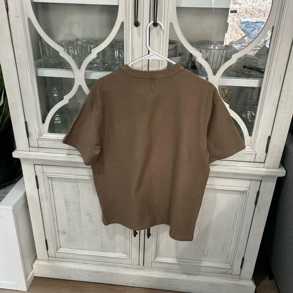 Ben Sherman Pocket T-Shirt Mens Large Brown Textured Cotton Crew Neck NWOT - Image 4
