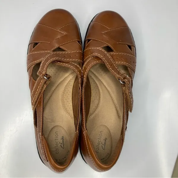 Clarks Ashland spin Q‎ loafers brown leather size 9 - Image 6