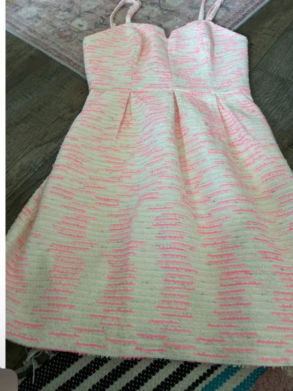Anthropologie Moulinette Soeurs Pink Tweed Dress Women’s 0‎ Barbiecore Coquette - Image 7