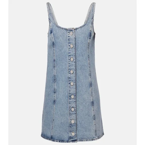 NWT FRAME The Shift Denim Dress Light Blue Wash Size 6 - Image 3