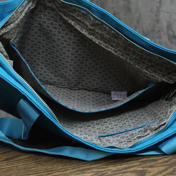 NWT Badgley Mischka Bag Lightweight Packable Travel Tote Bag Aqua Blue One Size - Image 10