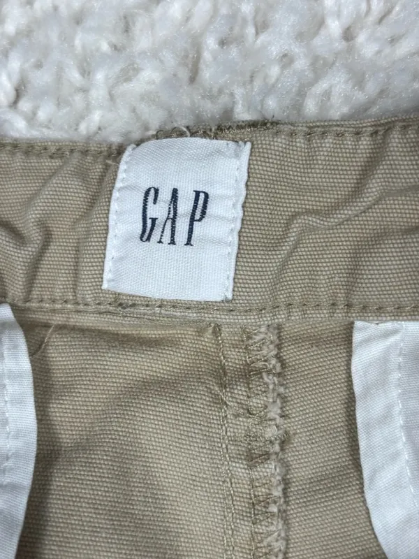 GAP High Rise Wide Leg Khaki Pants Size 4 Button Fly Stretch - Image 4