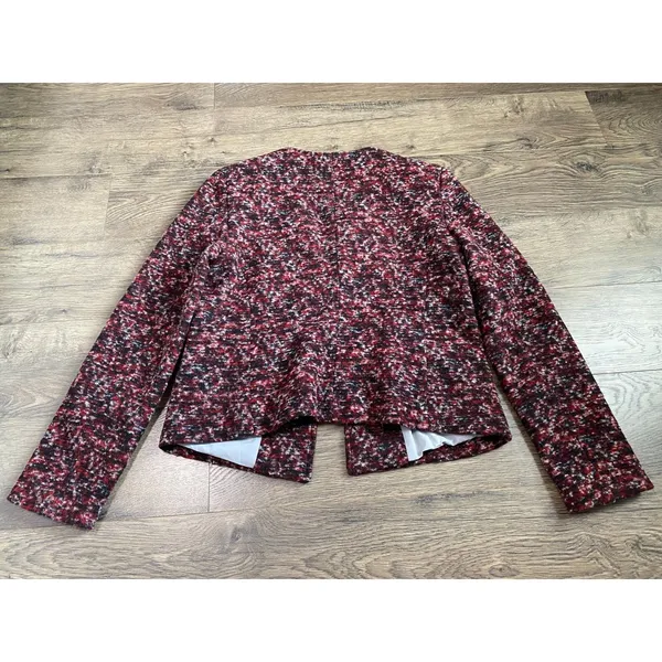 EUC Womens Ann Taylor wool blend blazer jacket multicolored size‎ M - Image 2