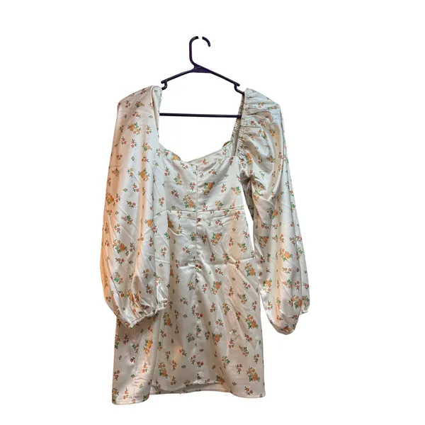 Princess Polly LILLIE LONG SLEEVE MINI DRESS FLORAL Size 2 - Image 4