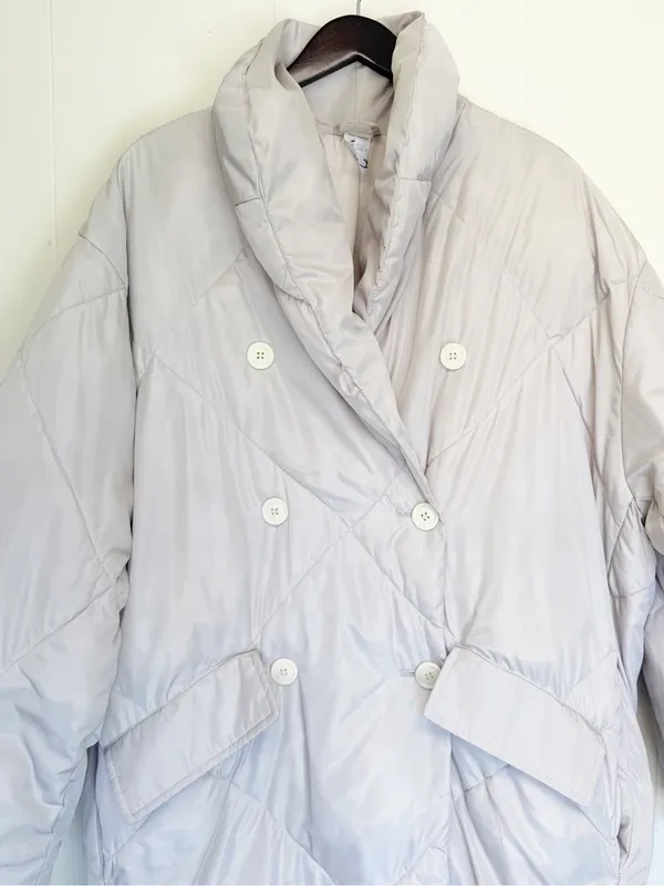 FREE PEOPLE Ella Puffa Puffer Jacket Mineral Dust - Image 3