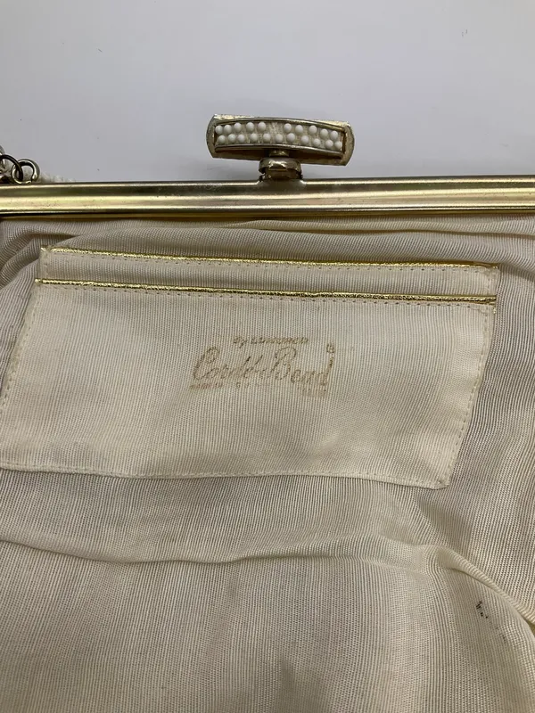 VINTAGE CORDÉ BEADS HANDBAG White - Image 8