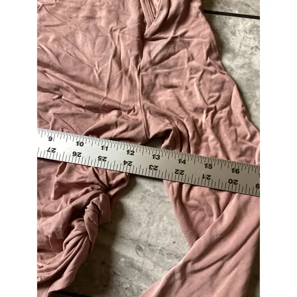 Halara NWOT Womens Long Sleeve Ruched Side Crop Top Pink Viscose Blend Small - Image 3