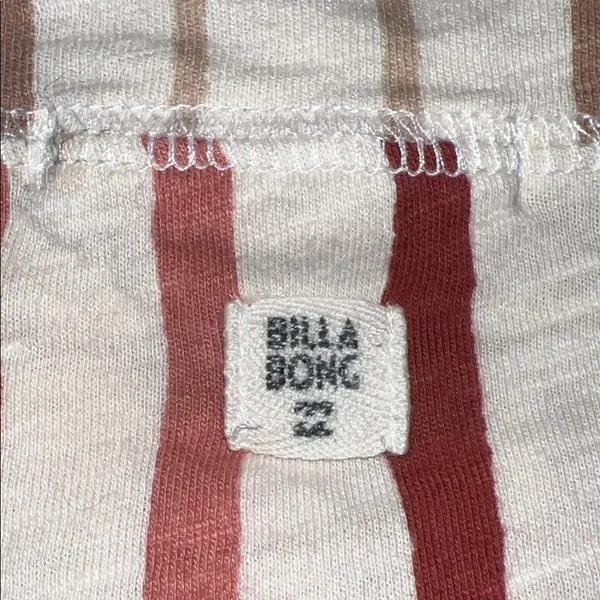 Billabong Red and Cream Striped Blouse with Bell Sleeves 072626 - Image 4