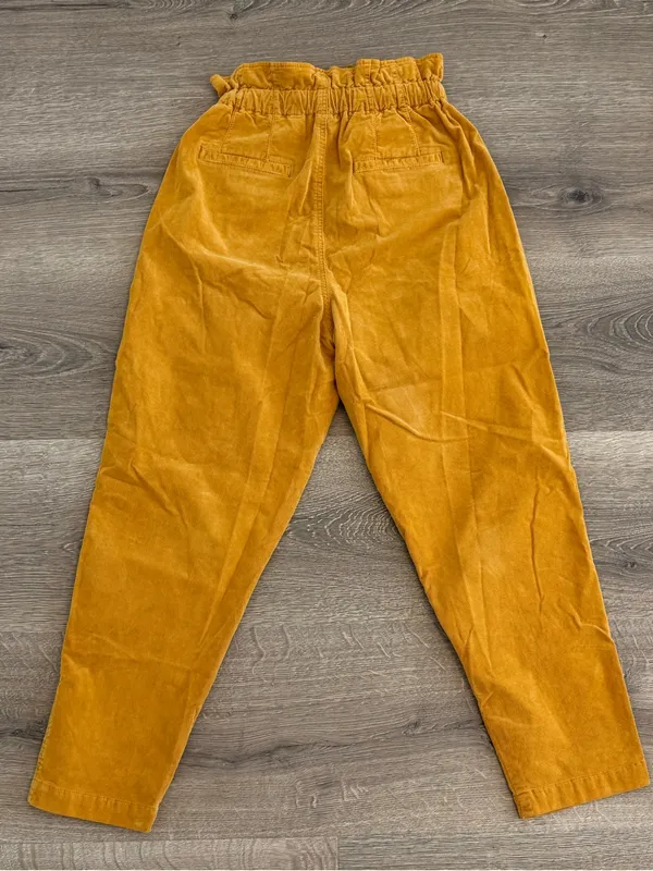 Free People Mustard Corduroy Paperbag Waist Pants - Image 2