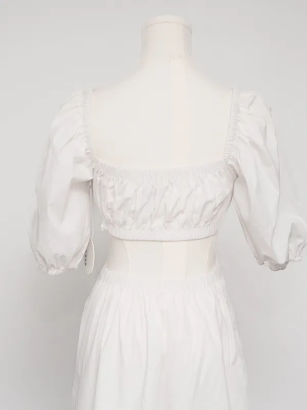 STAUD - Carina Cutout Cotton‎ Midi Dress - Image 13