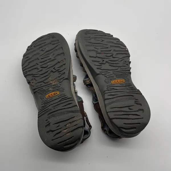 Keen Whisper Waterproof Sandals Brown Yellow Bungee Hiking Shoes Womens 8 - Image 6