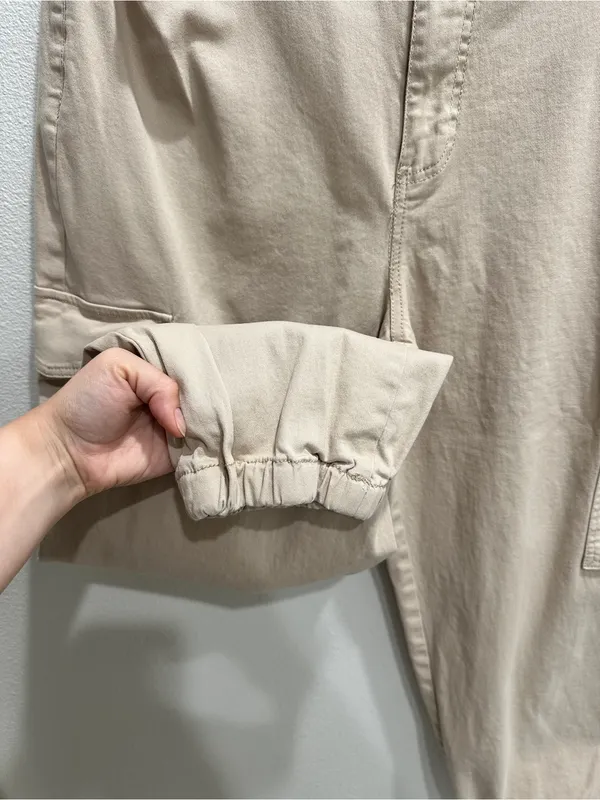d. jeans Beige Cargo Joggers with Elastic Cuffs - Image 5