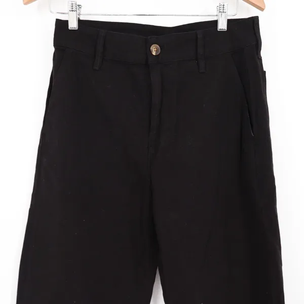 American Giant Black Wide Leg Cropped Pants Size 6 Made in USA - Image 5