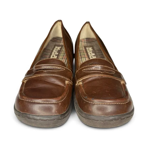 Vintage 90s Y2K Mudd Loafer Shoes Brown Womens Sz 8M Babydoll Dark Academia - Image 2