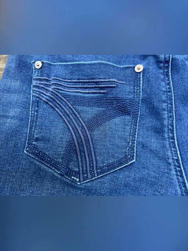 Seven7 Women’s Blue Denim Casual Stretch 5 Pocket Streetwear Bermuda Shorts|Sz:6 - Image 5