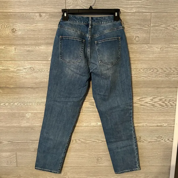 PacSun Mom Jeans Blue Wash Size 24‎ High Rise Cropped Denim Pants - Image 2