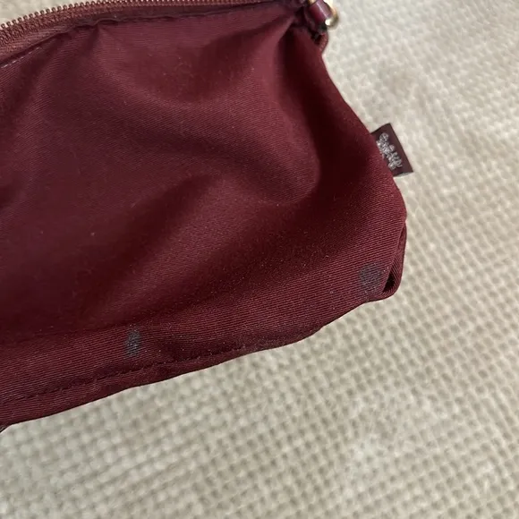 Coach purse insert, wine and gold, small flaws shown in pics, works great - Image 5