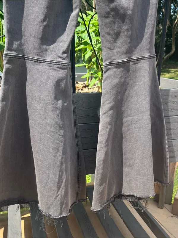 We The Free Just Float On Flare Jeans Washed Black Size 29 Whimsigoth Boho - Image 7