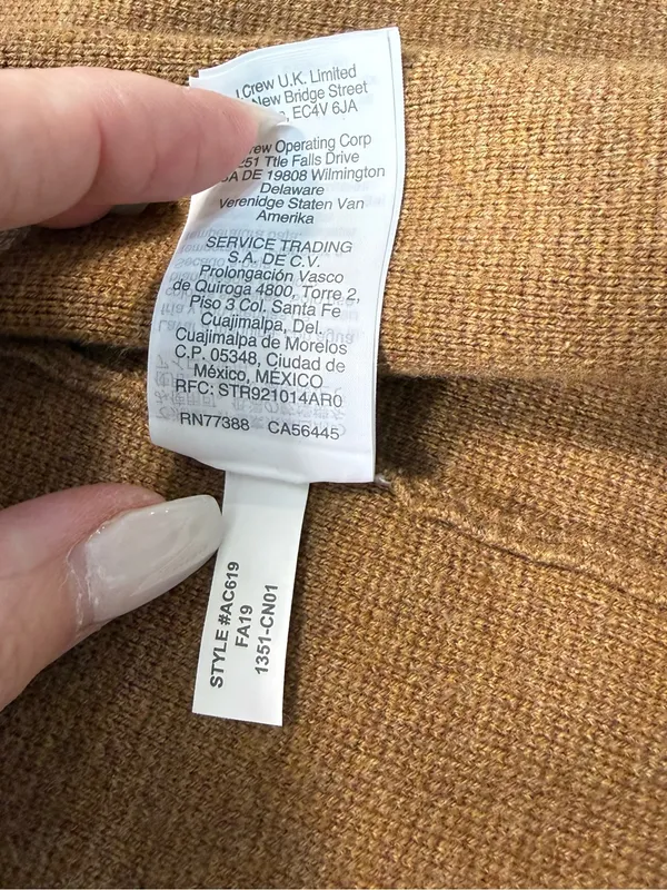 J. Crew 100% Cotton Brown Open-Front Long Cardigan - Image 8
