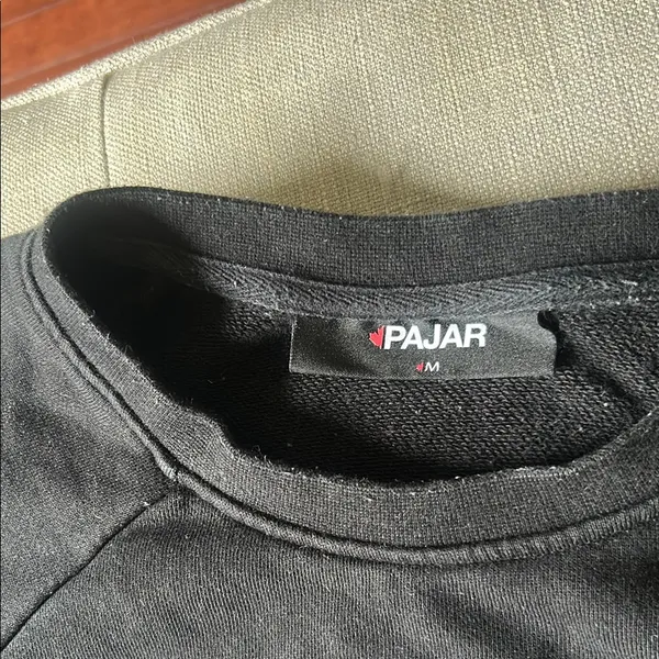 Pajar Canada Classic Black Crew Neck Logo Patch Size Medium - Image 7