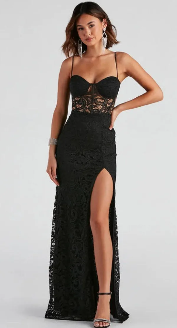 Black Formal Windsor Dress Long - Image 2