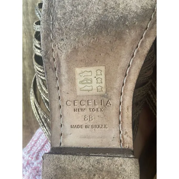 Cecelia Women's Bronze Sunset Gloria Metallic Slide Sandal Shoe Sz US 8 B - Image 7