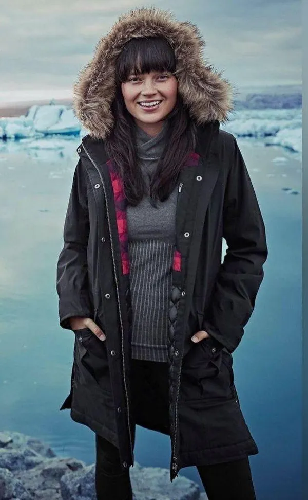 Iceland Black Parka Winter Coat Jacket Small Snow Ski - Image 10