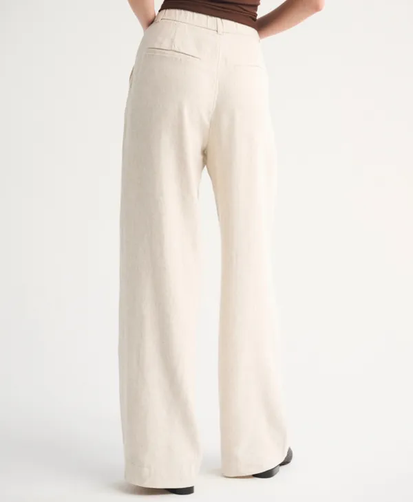 Abercrombie Sloane Linen Blend Tailored Wide Leg Pant - Image 4