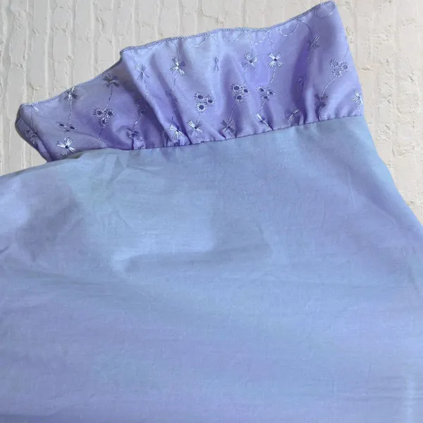 Boohoo Lavender Broderie Anglaise Eyelet Tiered Babydoll Dress 12 - Image 7