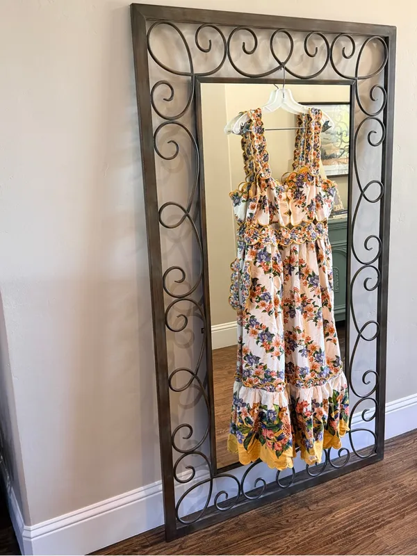 Farm Rio Hilo Stripes Sand Midi Dress Size Large - Image 4