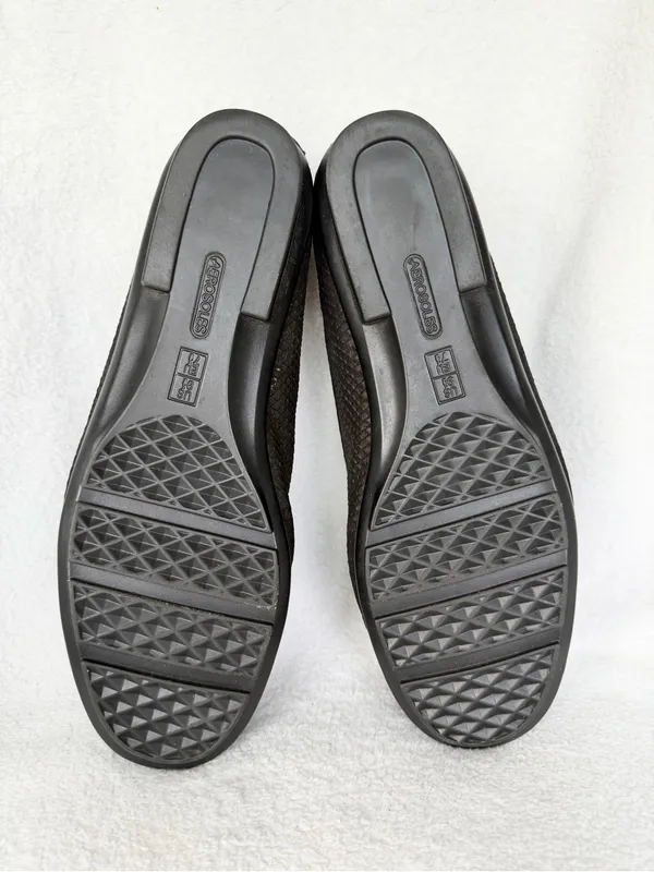 Aerosoles Women's Black Faux Leather Slip-On Loafer Flats 9.5 Square Toe - Image 10