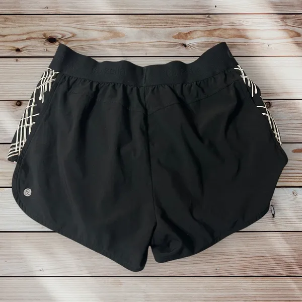 Zella Lined Athletic Shorts Black‎ Running Gym Activewear Drawstring Logo Medium - Image 2