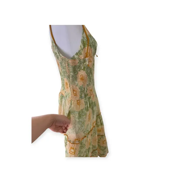 Free People Green Dress Size XL - 100% Cotton Made in India NWT - Image 12