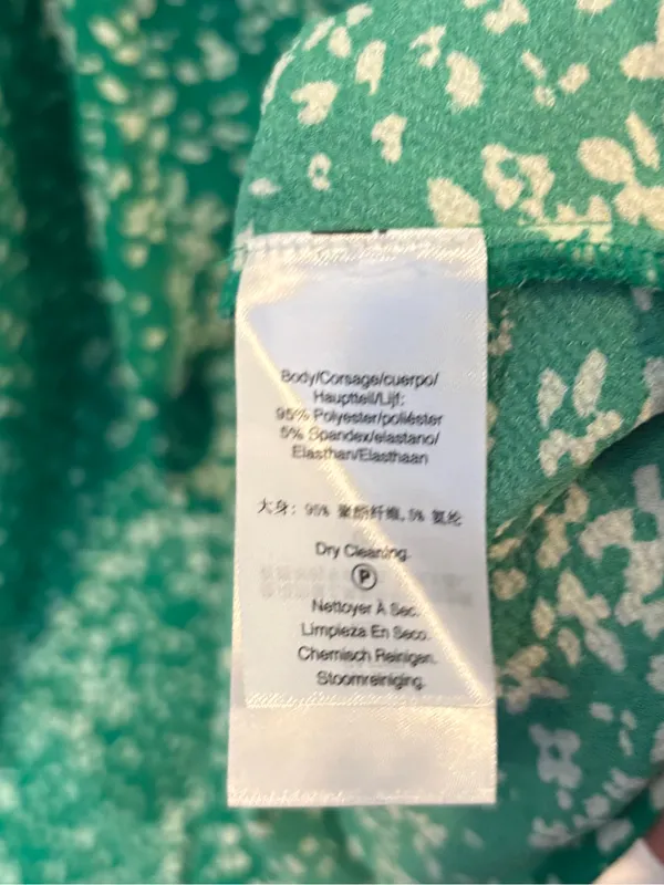 DKNY green and white floral dress size 10 - Image 8