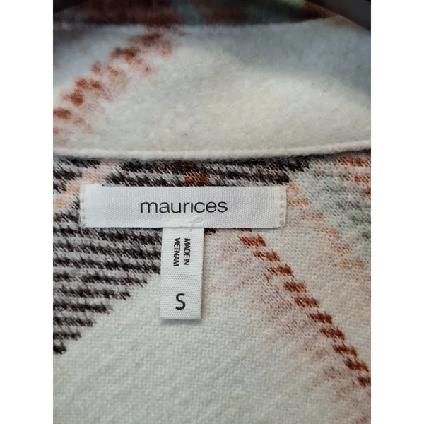 Maurices Mixer Shacket Womens S Multicolor Plaid Flannel Flap Pockets Button‎ Up - Image 6