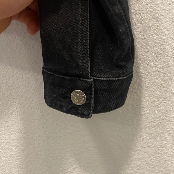 Zara Black Denim Jacket - Small - Image 8