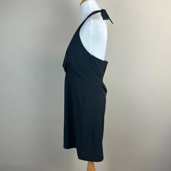 Athleta Halter Dress Womens 8 Black Athletic Go Anywhere Sundress Smocked Padded - Image 8