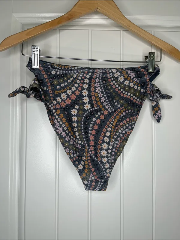 O'Neill Meadowmist Encinitas High Risk Bikini Bottoms Floral Shimmer Summer Swim - Image 2