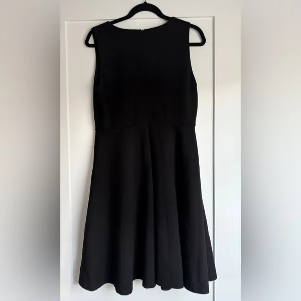 Lulus Hello World Black V-Neck Skater Midi Dress Size XL Flirty Classic - Image 7
