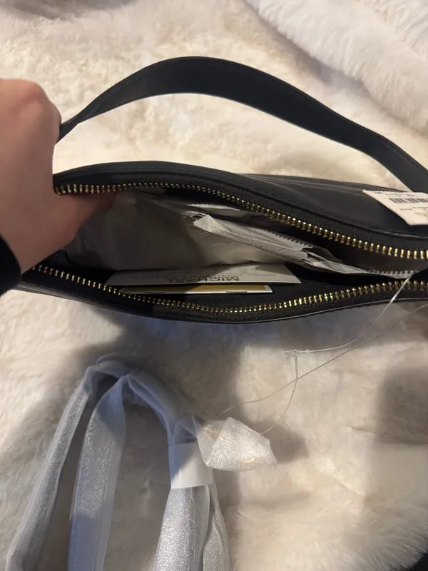 Black Michael Kors Leather Small Conv Pouchette - Image 6