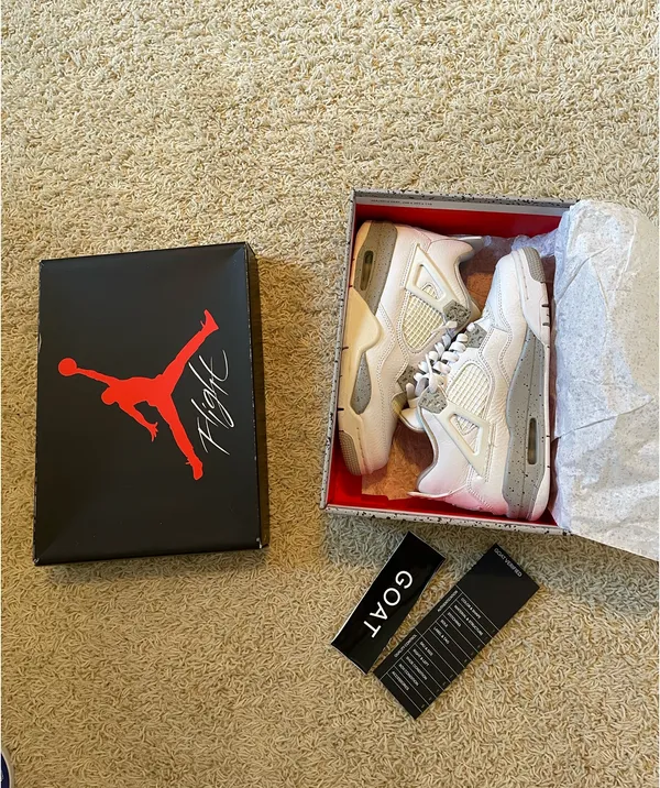 Nike Air Jordan 4 Retro GS White Oreo - Image 2
