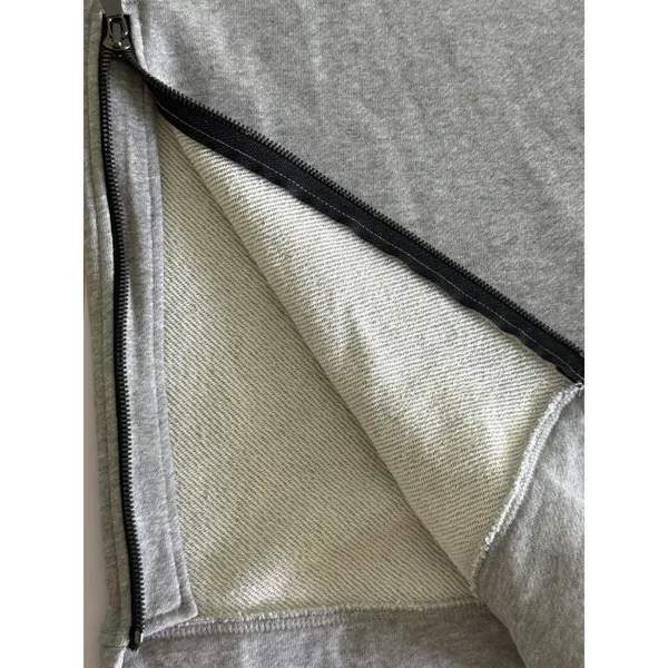Varley Cozy Pullover Hoodie Sweatshirt Size Large Gray Side Zippers Oversized - Image 3