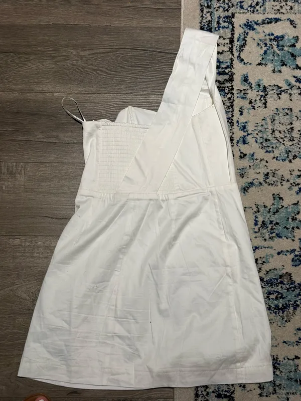 French Connection one shoulder white mini dress - Image 2