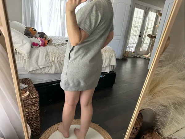 Nike Women’s Small Tech Fleece Grey Logo Dress - Image 4