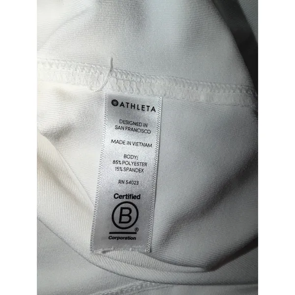 Athleta White Racerback Active Tank Top Women Small Yoga Running Gym Workout - Image 4