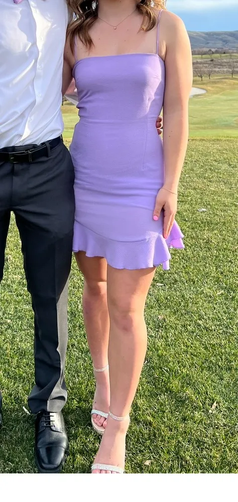 Lucy in the Sky Lavender Homecoming Dress - Image 6