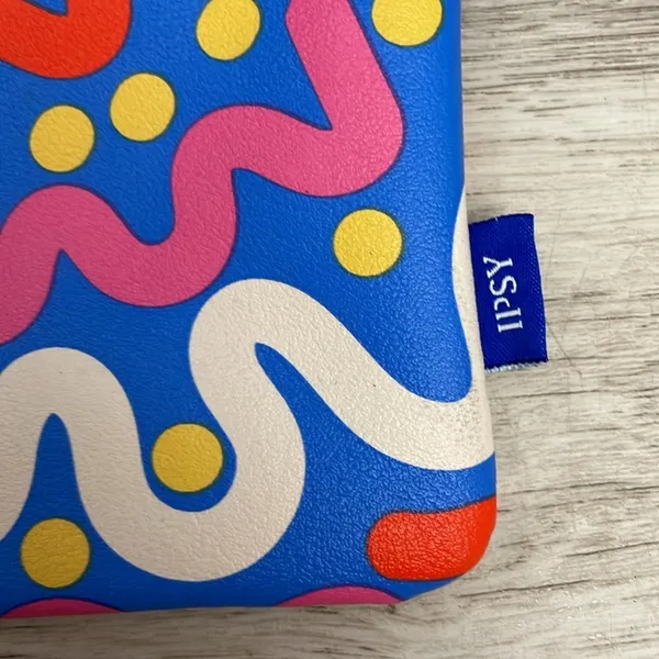 Multicolor Print Glam Bag with Tassel Approximately 5” X 7” - Image 3