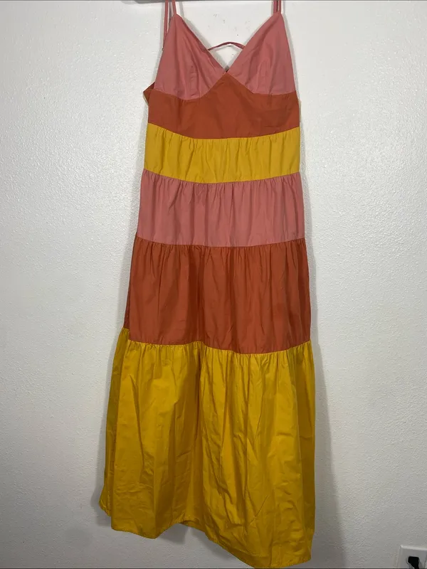Tiered Colorblock Maxi Dress - Image 4